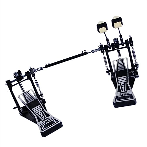 Doppelstufiges Jazz-Drum-Pedal, Hammerpedal, Doppelketten-Nockenboden Bass drum-Pedal für Anfänger (Color : 01)