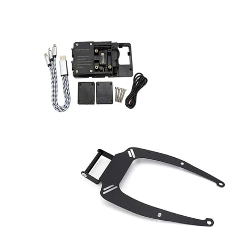 Handyhalterung Motorrad Für NMAX 125 Für NMAX 155 2015-2020 Motorrad-Navigationshalterung GPS-Telefonhalterung GPS-Rack-Navigationshalterung Teile Handyhalter Fahrrad(12mm Set)