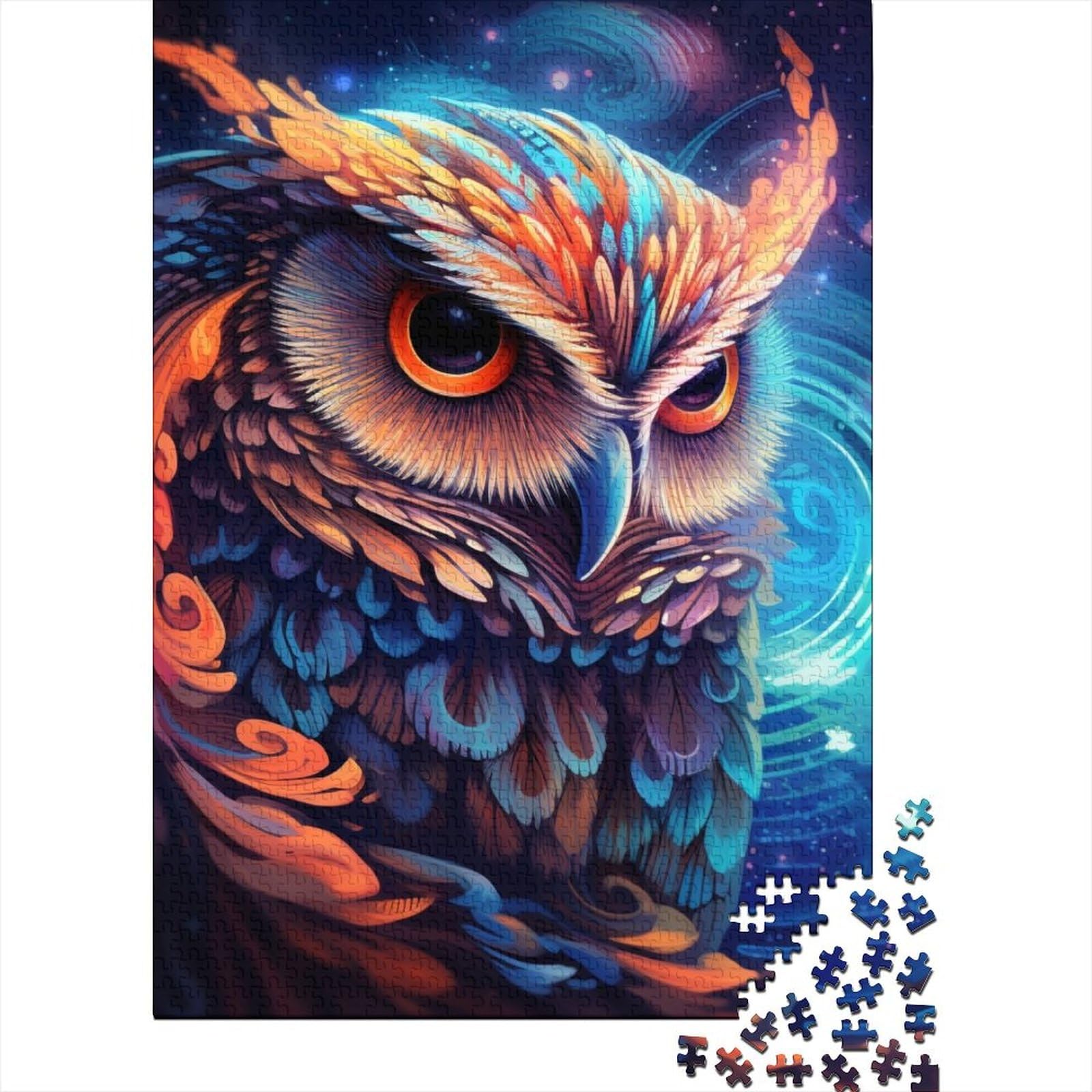 Galaxy Owl Puzzles für Erwachsene und Teenager, 1000 Teile Puzzles für Erwachsene, Puzzles für die ganze Familie (75x50cm)