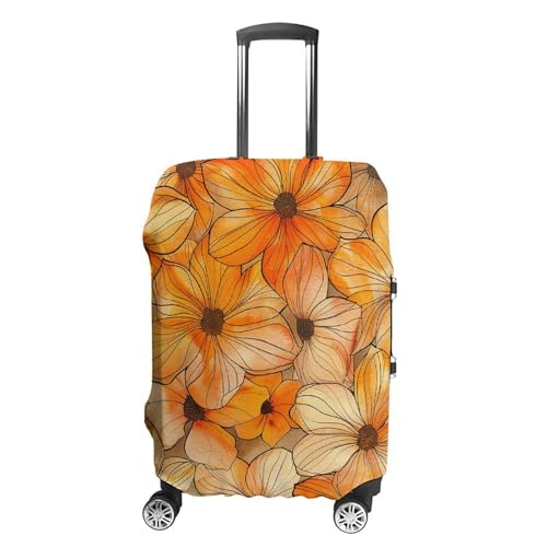 CSGJMYGS Reisegepäckabdeckung, elastisch, waschbar, modisch, kratzfest, Blumenmotiv, Koffer-Schutz, passend für 45,7 - 81,3 cm Gepäck, Style-3, XL