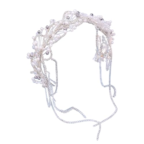 Eleganter Hochzeitshaarschmuck, silberfarben, Brautkrone, Stirnband, modischer Haarschmuck mit schimmernden Strasssteinen, für den täglichen Gebrauch