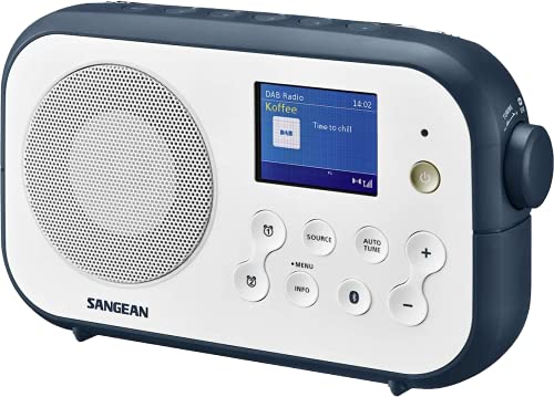 Sangean Traveller-420 (DPR-42 W/B.I.) Kofferradio DAB+, UKW Bluetooth® Weiß, Dunkelblau