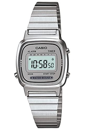 Casio Damen Digital mit Edelstahl Armbanduhr LA670WA 7D