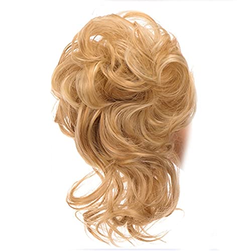 Bun Haarteile Wellenförmiger Pferdeschwanz, synthetischer Chignon for Frauen, unordentlicher Dutt, Haarteil, Haargummi, superlange, zerzauste Hochsteckfrisur, Haarverlängerung mit elastischem Band, lo