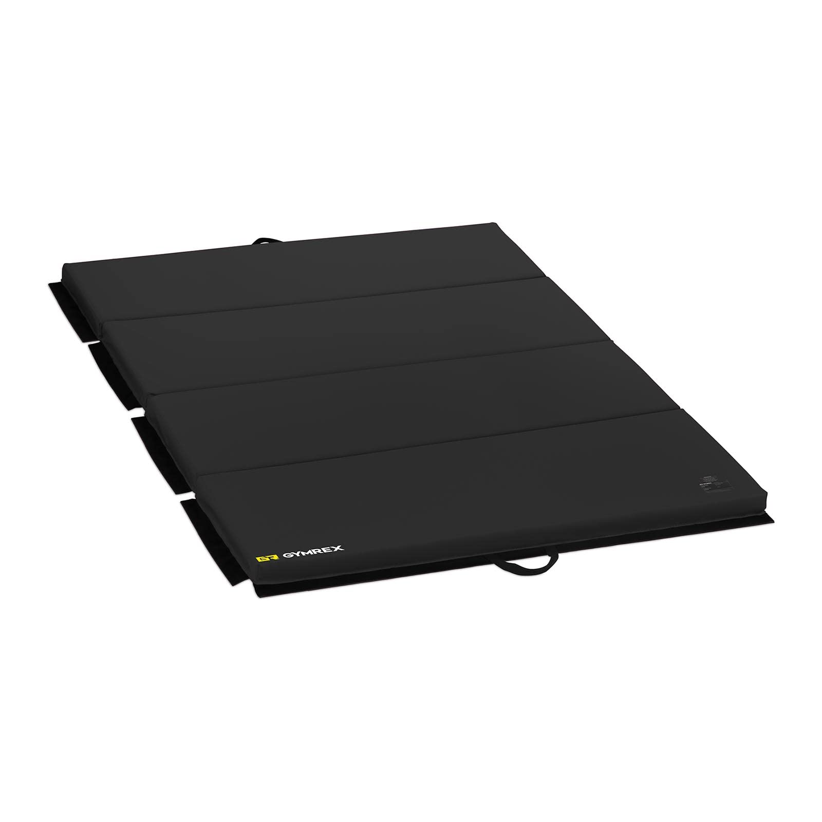 Gymrex GR-FM_19 Weichbodenmatte 200 x 120 x 5 cm faltbar Schwarz Turnmatte klappbare Turnmatte Gymnastikmatte faltbar