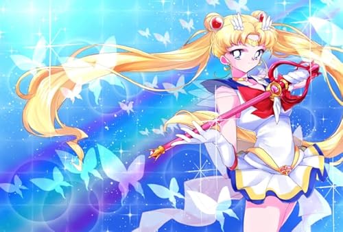 HfmQuisutron Jigsaw Puzzle 1000 Teile Animation Charakter Poster Tsukino Usagi Holzpuzzle Home Stressabbau Spiel Ty47Zw