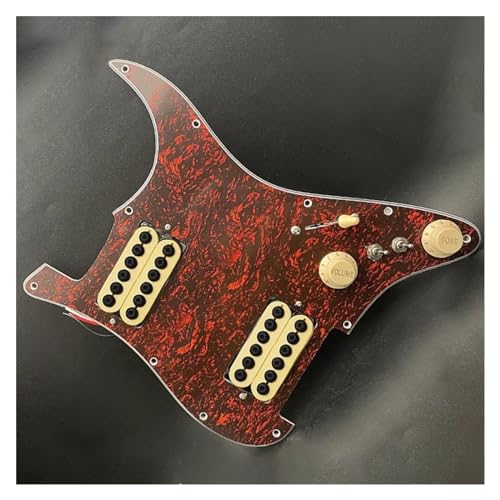 Standard-Pickguard-Tonabnehmer E-Gitarre Schlagbrett Komponente HH Humbucker Pickup Coil Splitting Schlagbrett (Color : 7)