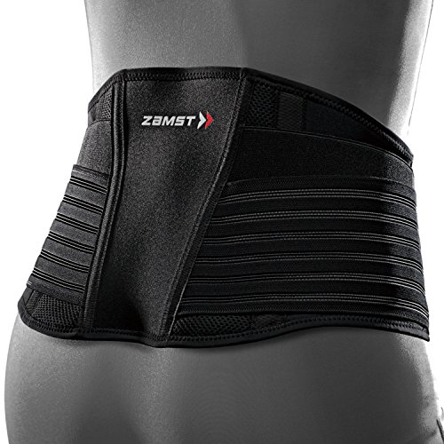 Zamst ZW-7 Rückengurt Verstellbar (2XL) - Rückenstütze bei Akuten Rückenschmerzen Muskelschmerzen Spondylolyse Spondylolisthese - Rückenbandage für den Unteren Rücken beim Sport - Bequem Atmungsaktiv