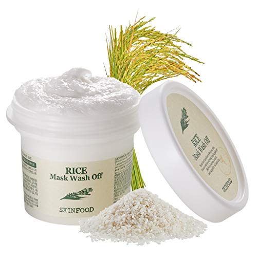 SKIN FOOD since 1957 Maskenreis 120g - Weißer Reis Peeling Peeling Abwaschen Gesichtsmasken für dunklere Haut - Gesichtsreiniger, Porenpeeling, Aufhellen und Erweichen der Körperhaut (4,23 oz)