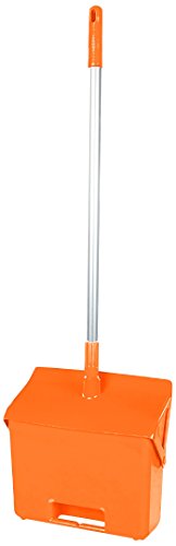 Maya Professional Tools 80200-7 Klappbare Kehrschaufel mit Aluminiumstiel, FBK/Lebensmittelhygiene, 330 mm x 310 mm x 125 mm, Orange