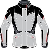 Dainese - Tempest 3 D Dry Lady, Motorradtourenjacke Für Damen, Wasserdichte Jacke, Herausnehmbares Thermofutter, Schulter Und Ellbogenschutz, Eisgrau/Schwarz/Lavarot, 38