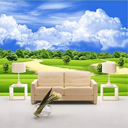 XLMING Blauer Himmel Und Weiße Wolken Naturkulisse 3D Tapeten Home Esszimmer Sofa Schlafzimmer Wohnzimmer TV Hintergrund-400cm×280cm