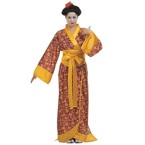 Widmann - Kostüm Geisha, Kimono und Gürtel, Chinesin, Karneval, Mottoparty