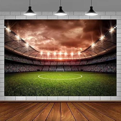 Fußballplatz Fotografie Hintergrund Sport Stadion Auditorium Lichter Super Bowl Hintergrund Sport Geburtstagsfeier Banner Dekor 300x200