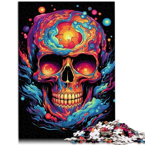 Puzzle-Geschenk, bunte Psychedelie der Weltraumskelette, Puzzle für Erwachsene, 1000 Teile, Holzpuzzle, Familienspiele, Weihnachts- und Geburtstagsgeschenke, 1000 Teile (50 x 75 cm)