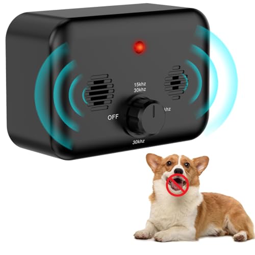 Antibell für Hunde,4 Ebenen Ultraschall Anti Bell Gerät,50FT Anti-Bell-gerät,Auto-Anti Bell Gerät Hunde,100% Sicher und effektiv Sicher Hundebellen Stoppen,Ultraschall-Anti-Bellgerät Hundebellen