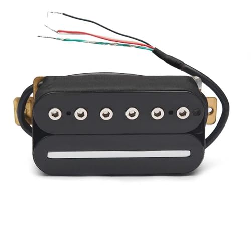 Humbucker Für E-Gitarre, Verstellbarer Dual-Coil-Gitarren-Tonabnehmer Mit 4-Leiter-Kabel, Spulenaufteilung, Schwarz e gitarren tonabnehmer (Color : Bridge Black)