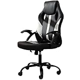 Gaming-Stuhl, ergonomischer Computerstuhl, höhenverstellbar, Heimbüro, Schreibtischstühle, bequemer Drehstuhl mit Kopfstütze, hoher Rückenlehne, Teppich, für Erwachsene und Frauen, Belastung bis zu