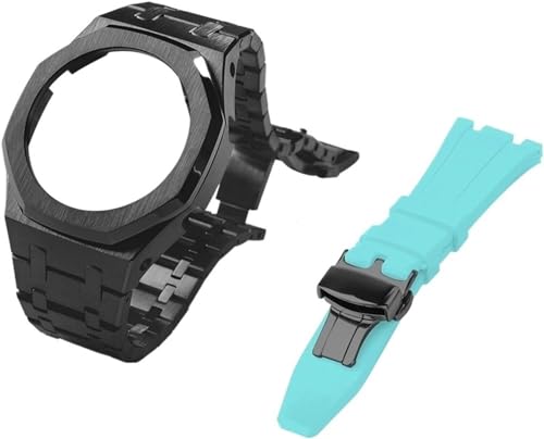 IOTUP Gen 5 Metall-Uhrengehäuse, Lünette und Fluorkautschuk-Uhrenarmband, Kombinationsset, für GA2100, GA2110, GAB2100, GM2100, Mod Kit für Watch Full, GA-2100/2110, Achat