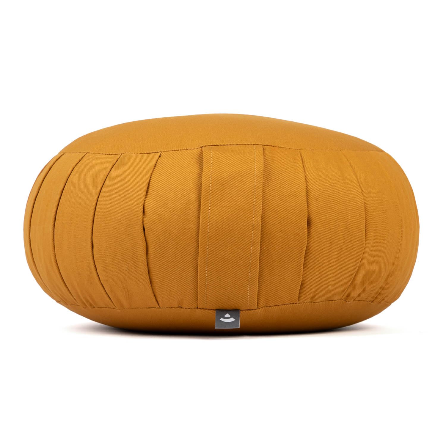 Bodhi Meditationskissen Zafu ECO | Klassisches Traditionelles Yogakissen Rund mit Dehnfalten | Bezug aus 100% Bio-Baumwolle | Hohes Yoga Sitzkissen mit Bio Dinkelfüllung | Sitzhöhe 20 cm