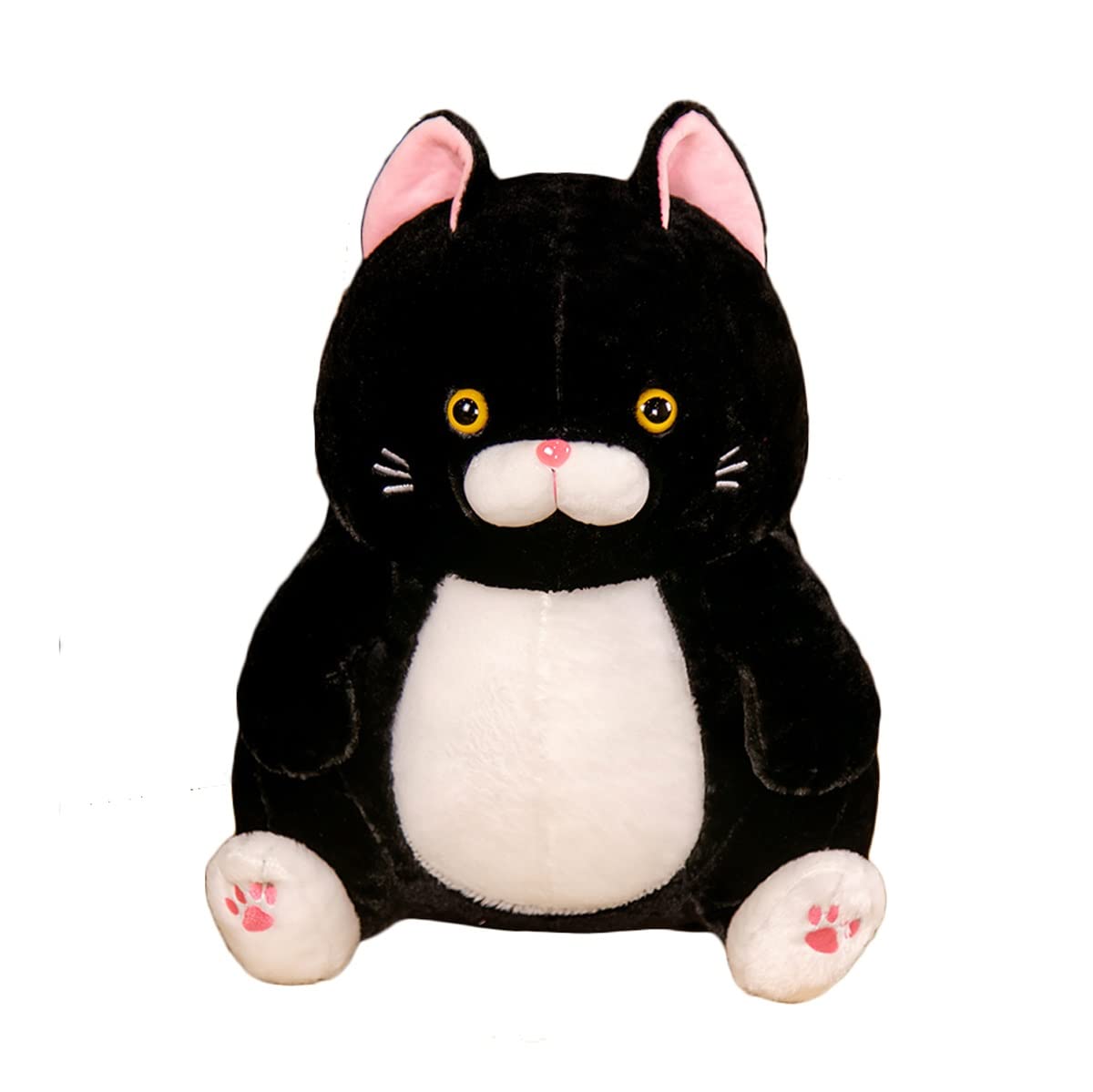 DANAIM Glückskatzen-Plüschtier, 43,2 cm, Haustierkatze, Stofftier, Plüschkissen, Niedliche Kätzchenfigur, Puppe, Heimdekoration, Kindergeschenk for Kinder, Mädchen, Jungen(Black,28cm)