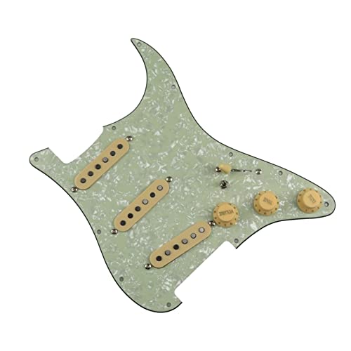 Geladenes Gitarren-Pickguard Alnico 5 Pickups Geladene Pickguard Pickups Gitarre SSS. Einzelne Spulen/Gelbe Pickup-Abdeckungen Eingestellt (Color : 13)