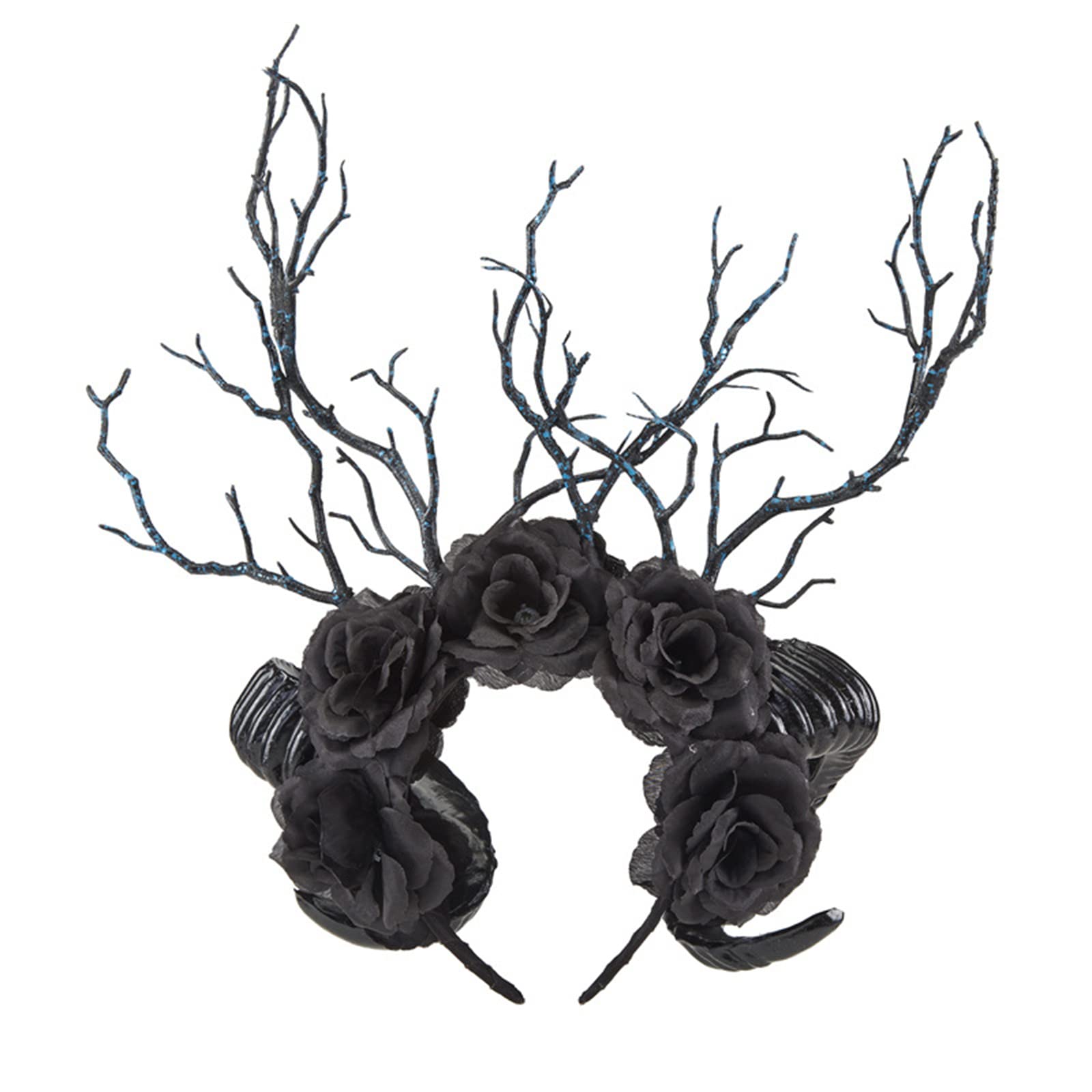 WELLDOER Dark Branch Stirnband Halloween Party Cosplay Kopfbedeckung Zubehör Zartes Ziegenhorn Weihnachten