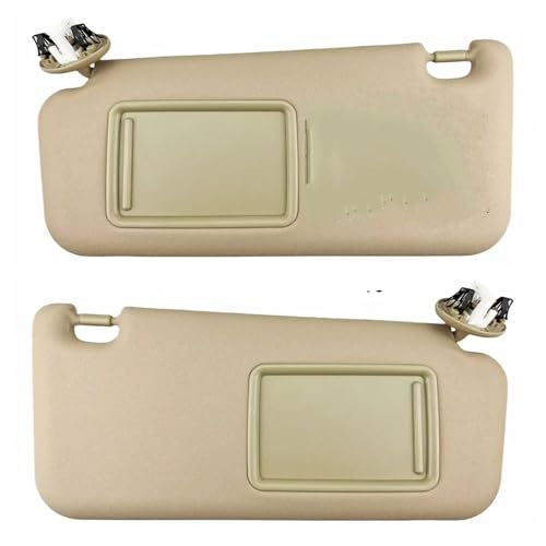 Sonnenschutz Sonnenblenden Mit Licht Für Toyota Für RAV4 2006–2013 OEM # 74320-42501-B2 74310-42452-B2 Auto Sonnenschutz(Beige Left and Right)