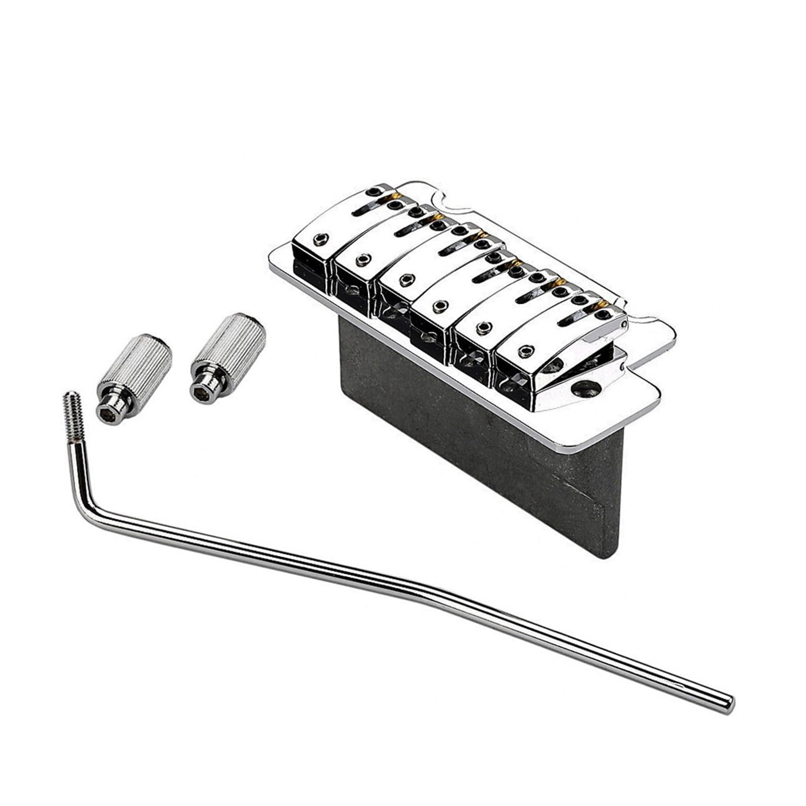 Styles Tremolo-Brücke für Gitarre, 6 Saiten, individuelle Sättel, E-Gitarre, Tremolo-Brücke mit Stange, einfach zu bedienen