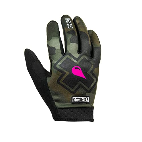 Muc Off Kinder Fahrrad Handschuhe, Camo - Grün, L, MU-GLO-2011