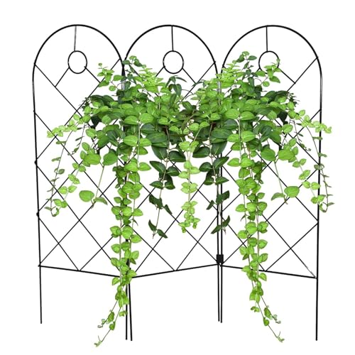 1/3 x Käfigrahmen für den Garten – Pflanzenkletterrahmen, stabil montierte Gartenpfähle, Eisen, faltbarer Blumenspalierständer, 230 g Pflanzenstütze, Rankgitter für Garten, Topfpflanzen, Petunien