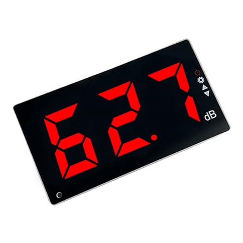 Dezibel-Messgerät, Wandmontage, 7,6 cm, großes LED-Display, Geräusch-Dezibel-Messgerät mit Alarm für Klassenzimmer