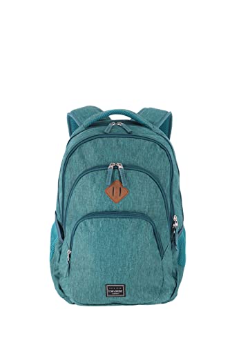 travelite Rucksack Handgepäck mit Laptop Fach 15,6 Zoll, Gepäck Serie BASICS Daypack Melange: Modischer Rucksack in Melange Optik, 45 cm, 22 Liter