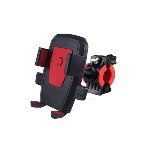 Handyhalterung Motorrad Motorrad Telefon Halter Stehen Auto Lock Moto Handy Halter Motor Bike Lenker Clip Ständer GPS Halterung Handyhalter Fahrrad(Red)