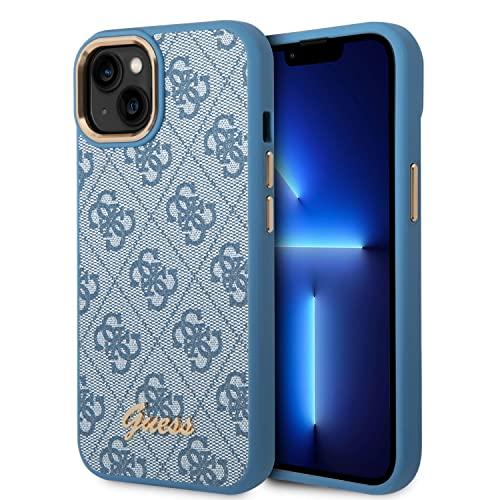 Guess GUHCP14MHG4SHB hülle für iPhone 14 Plus 6,7" blau/Blue Hard case 4G Vintage Gold Logo