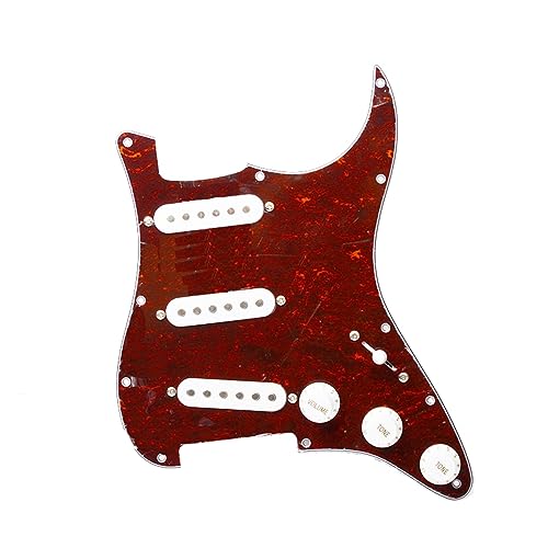 Alnico 5 SSS Vorverdrahtetes Gitarren-Schlagbrett, Geladenes Schlagbrett, Versetzte Tonabnehmer 50/50/52 Mm Für FD ST-Gitarre (Color : 07)