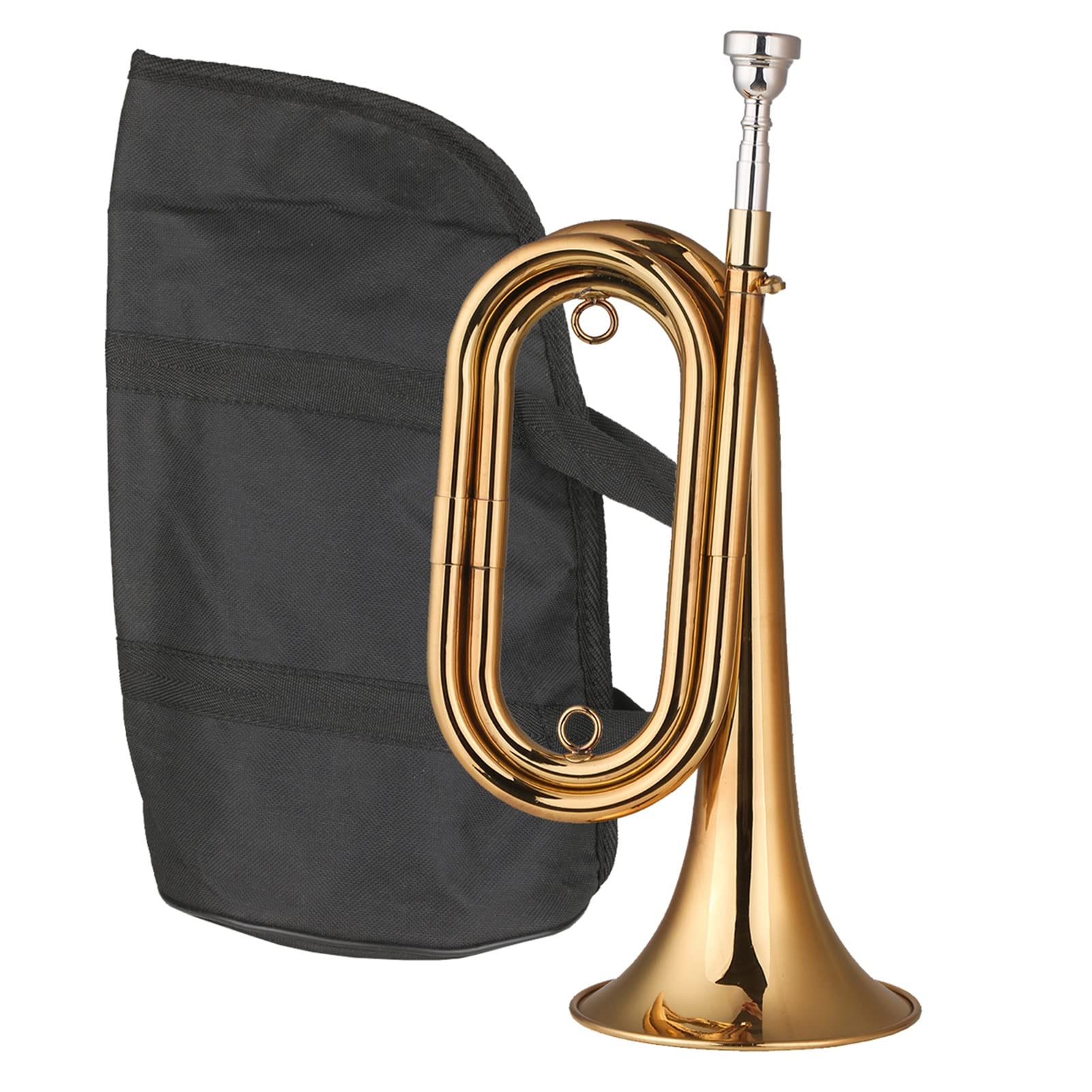 Trompete Messing Messing Bugle Anruf Trompete Kavallerie Horn Mit Mundstück Tragetasche Für Anfänger Schulband Militärorchester