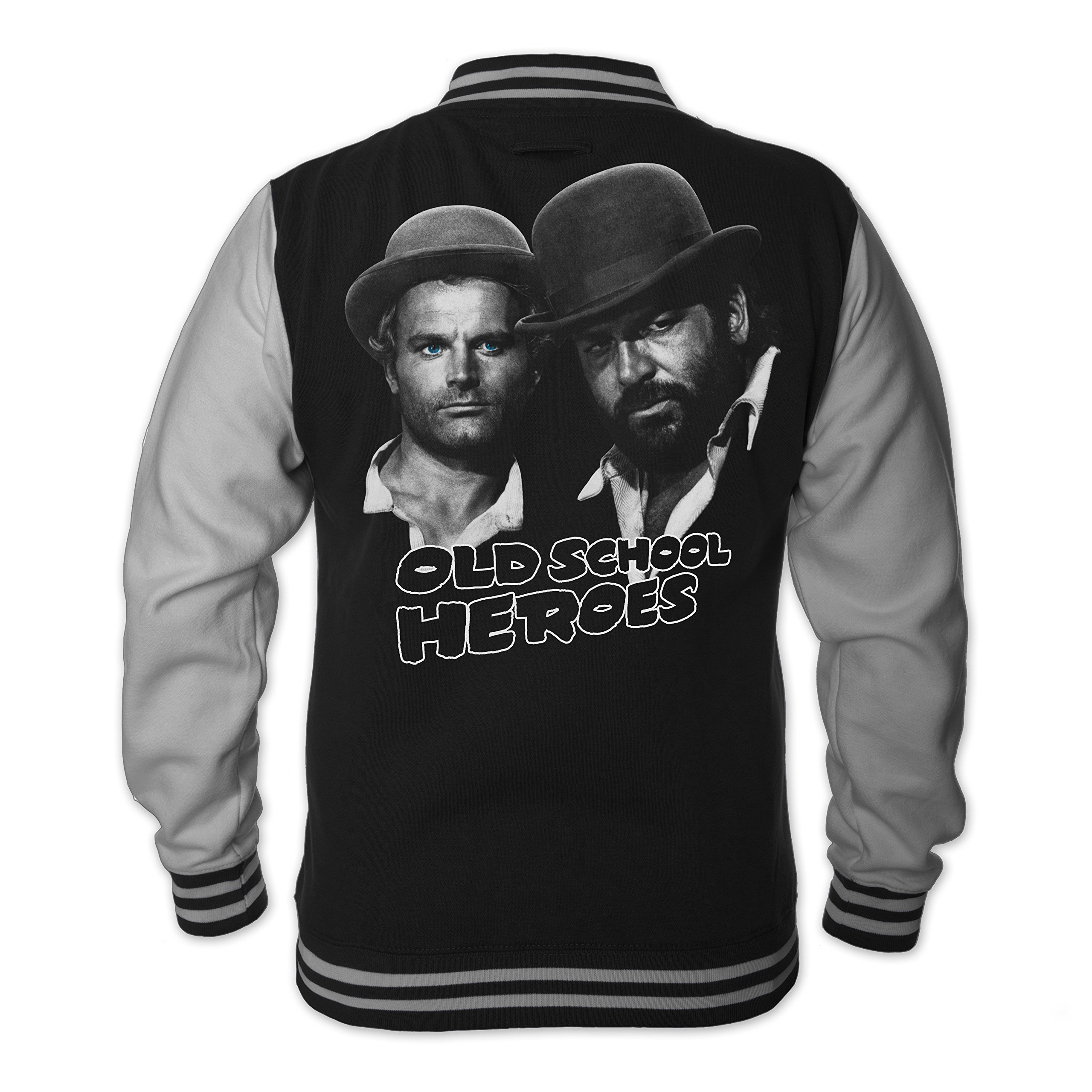 Bud Spencer Herren Old School Heroes College Jacket (schwarz) (L)