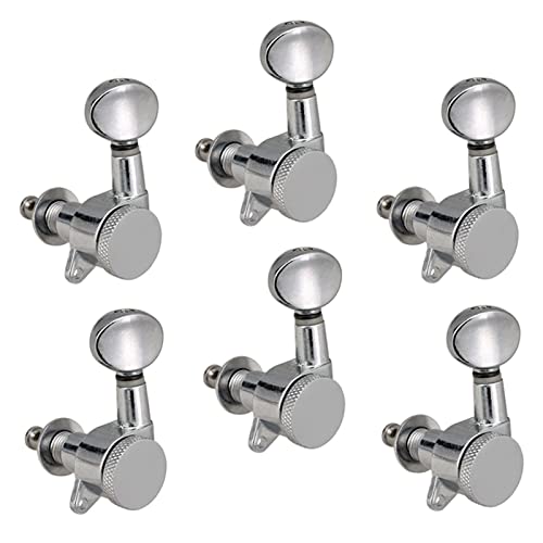 Gitarren Stimmwirbel 6 Stücke 6l Electric Guitar Tuner Machine Köpfe Tuning Pegs Silber