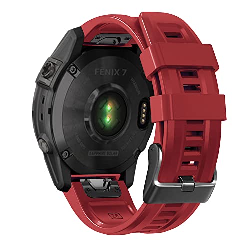 NEYENS 26 22 mm Silikon-Schnellverschluss-Uhrenarmband für Garmin Fenix 7X 6X 5X 3HR Watch Easyfit Armband für Fenix 7 6 5 Watch, 22mm Fenix EPIX, Achat