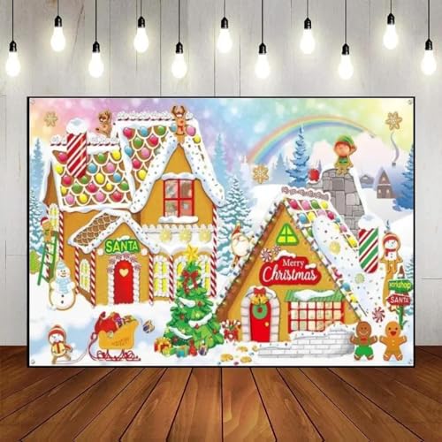 Frohe Weihnachten Weihnachtsbaum Hintergrund Baby Party Geschenk Cust Geburtstag Hintergrund Cartoon Fotografie Hintergründe Rentier Vorabend 350x230cm