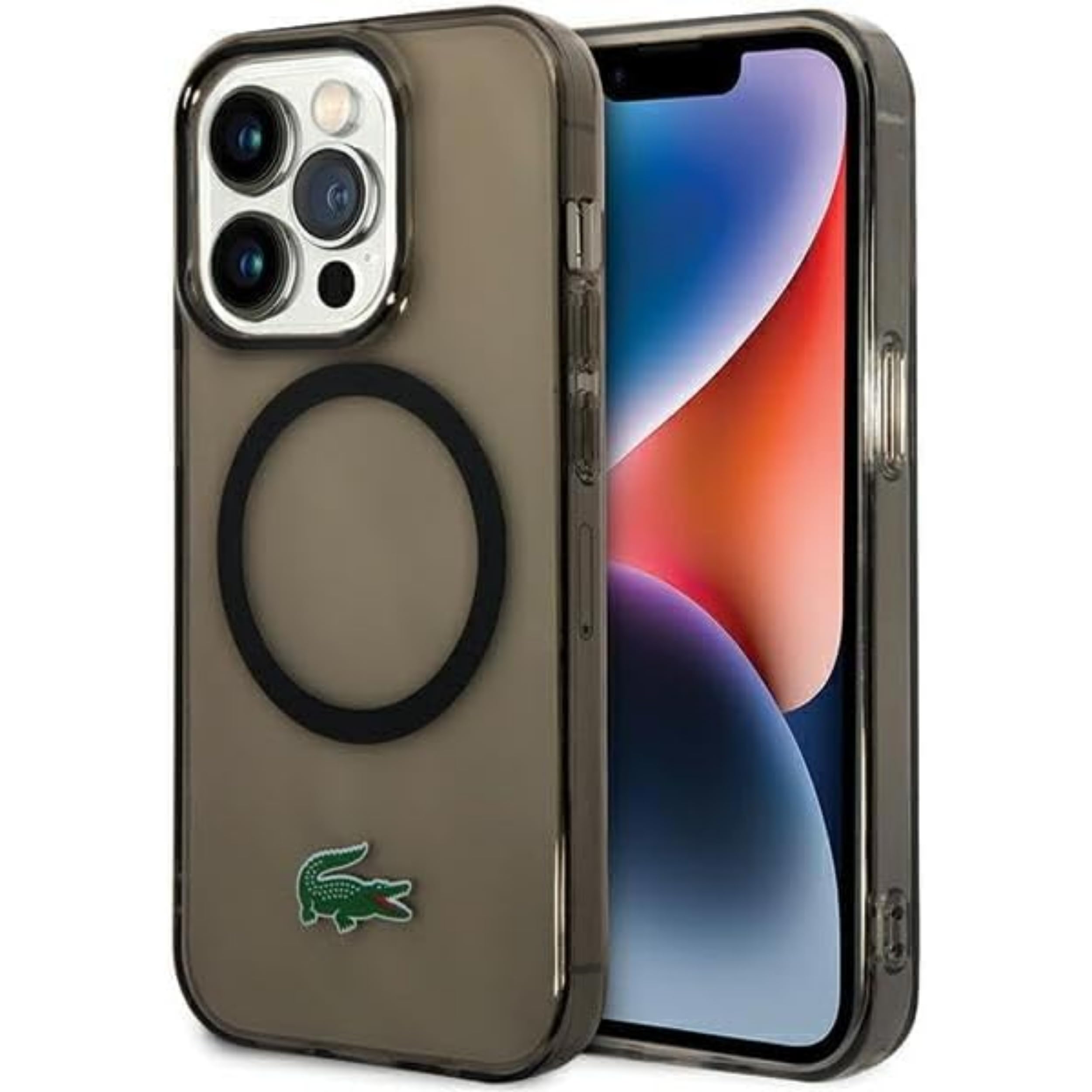 Lacoste LCHMP15LULOK Hülle für iPhone 15 Pro 6.1" Schwarz hardcase Transparent