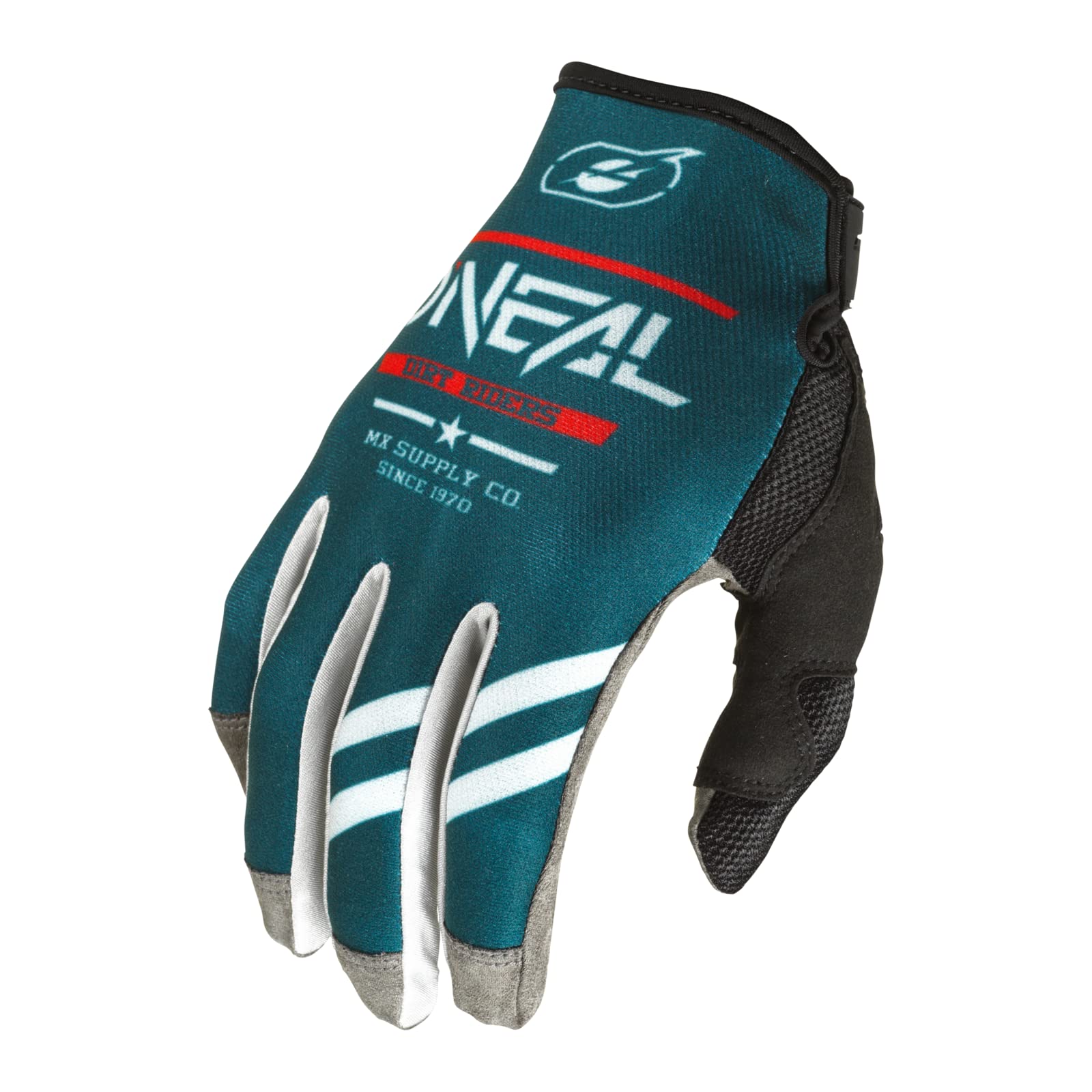 O'NEAL | Fahrrad- & Motocross-Handschuhe | MX MTB DH Downhill Freeride | Langlebige, Flexible Materialien, belüftete Nanofront-Handpartie | Mayhem Glove Squadron V.22 | Erwachsene | Petrol Grau | S