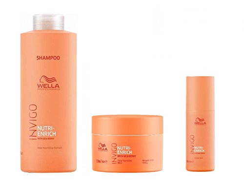 Wella INVIGO Nutri-Enrich Deep Nourishing Shampoo 1000 ml, Mask 150 ml und Wonderbalm 150 ml