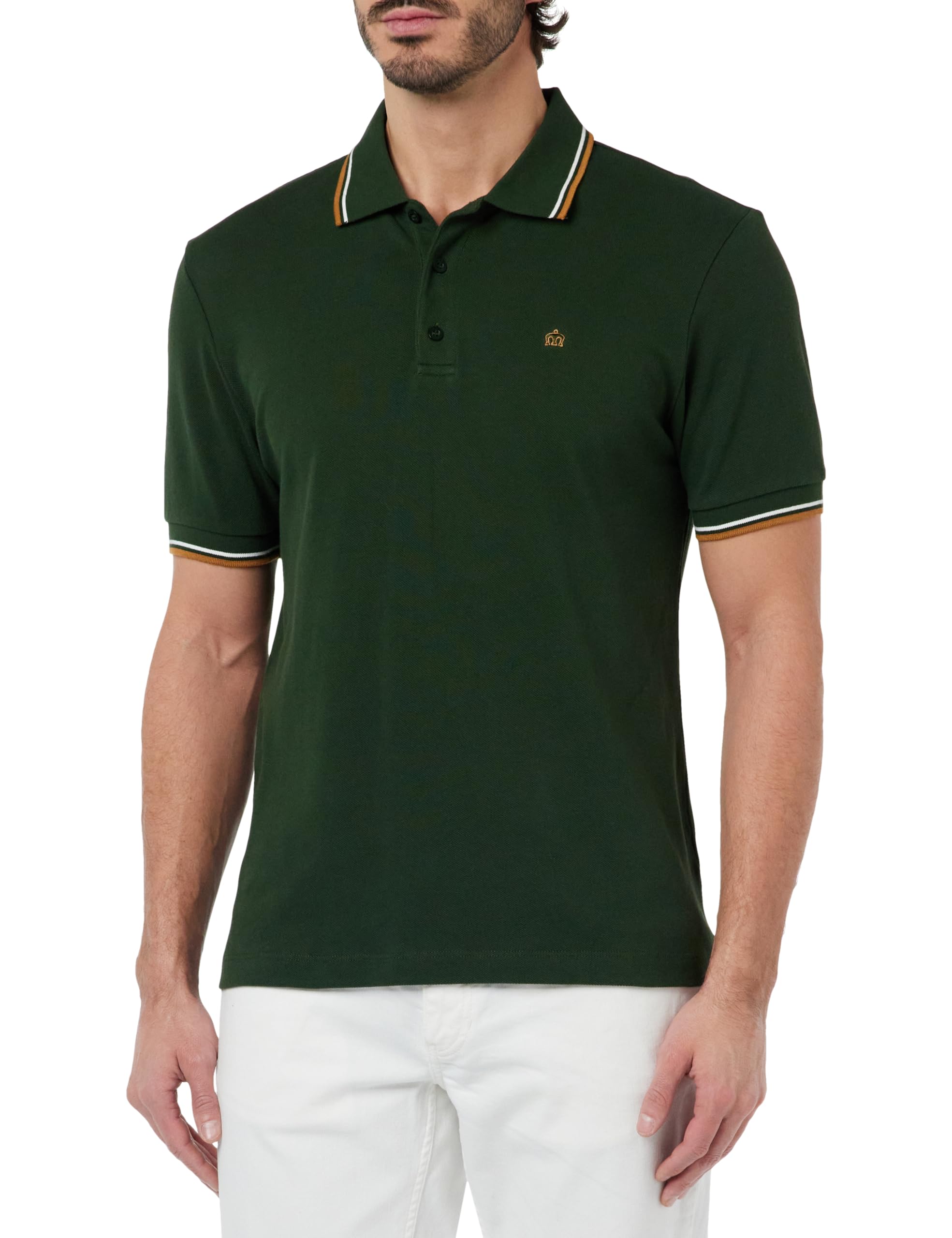 Merc Herren card Poloshirt, Dark Khaki, XXL