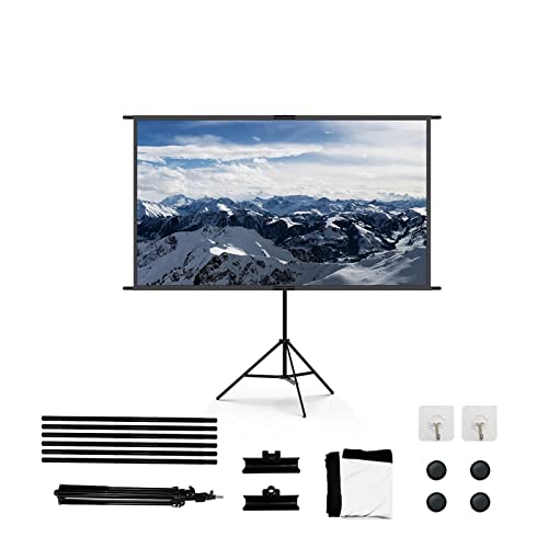 Single Bracket Wandmontierter Dual-Use Outdoor Office Home Entertainment Tragbare hochauflösende Faltbare Projektorleinwand - Projektorleinwand(120 inch)