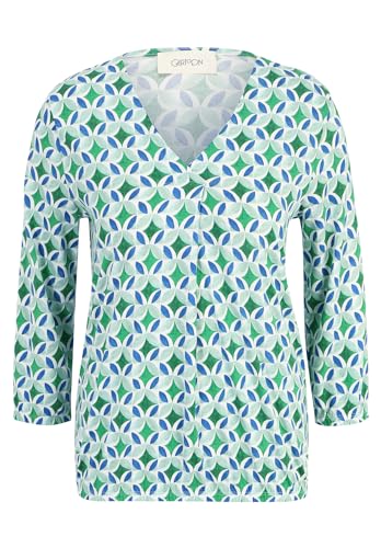 Cartoon Damen Blusenshirt mit Print White/Green,36