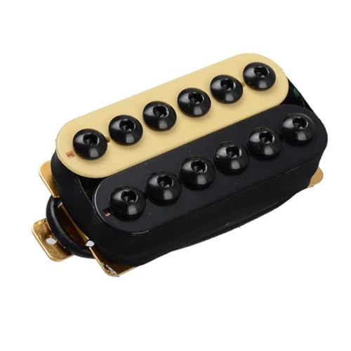 Einstellbare Metall-Doppelspulen-Tonabnehmer Für E-Gitarre, Humbucker Punk, Gebrochenes Weiß e gitarren tonabnehmer (Color : Neck Pickup)