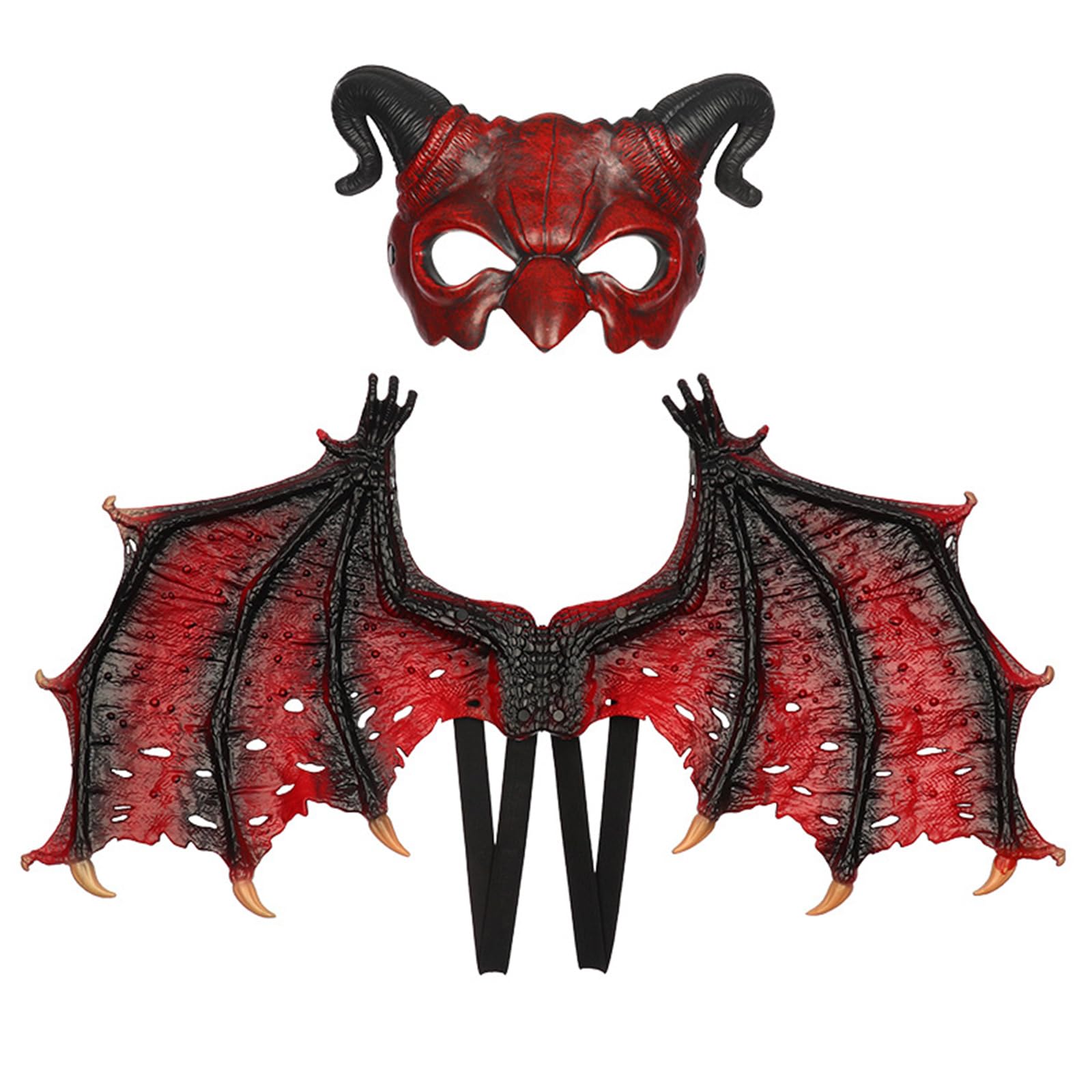 Aurgiarme Drachenflügel-Kostüm für Erwachsene, Drache und Set, Halloween-Drache, Cosplay-Kostüm für Männer und Frauen, Halloween, Cosplay, Party, Halloween-Kostüm, Zubehör