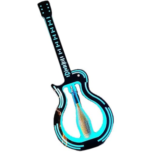 Gvqng Led-Beleuchtetes Spirituosenflaschen-Ausstellungsregal, Beleuchtetes Gitarren-Weinregal, Led-Sektflaschen-Ausstellung, Blinkende Farbige Lichter, FüR Geburtstags,Bunt